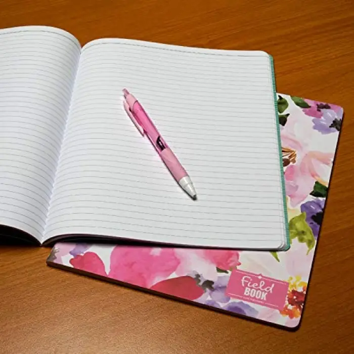 Assorted Pattern Field Memo Notebooks; 8x10 in Lined Office Notepads for Nurses, Teachers, and Students, Small and Easy to Carry Pocketbook, Quick Note Taking, 5 Pack