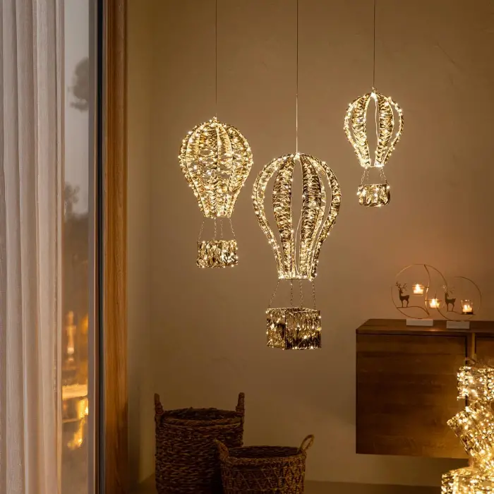 Asu Led Işıklı Balon Dekor 60 cm Altın