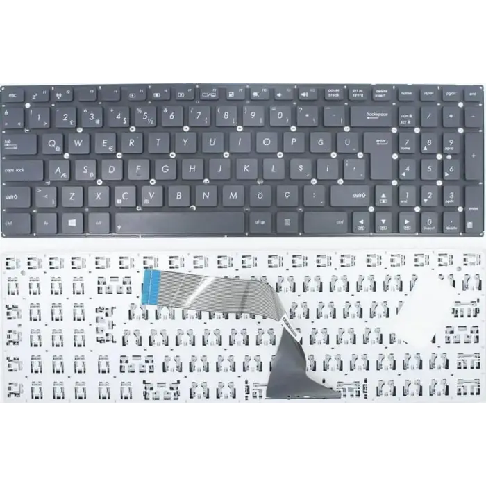 Asus X550C Notebook için Türkçe Klavye, Siyah