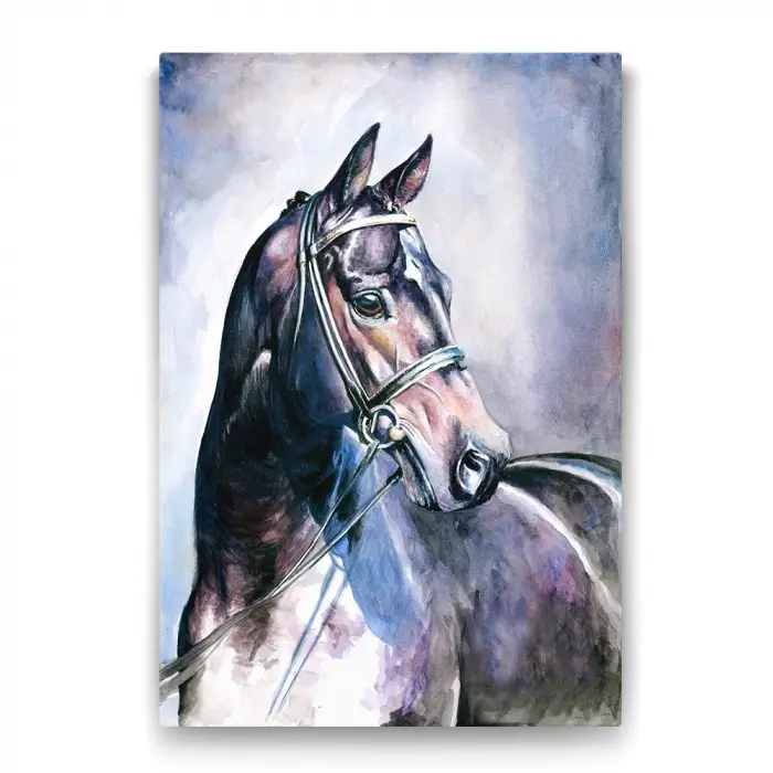 At figürlü dekoratif tablo 50x75 cm