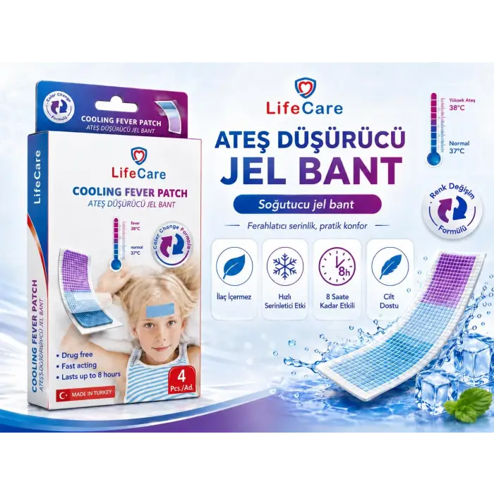 Ateş Düşürücü Jel Bant (4 ADET)
