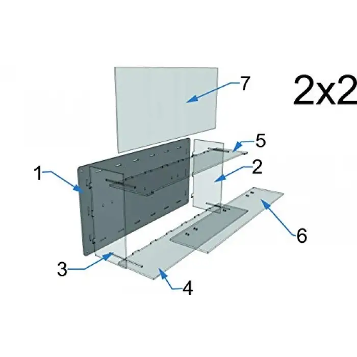 Atlantic Multicase 2x2: 4 adet 1/24 ölçek model araba için