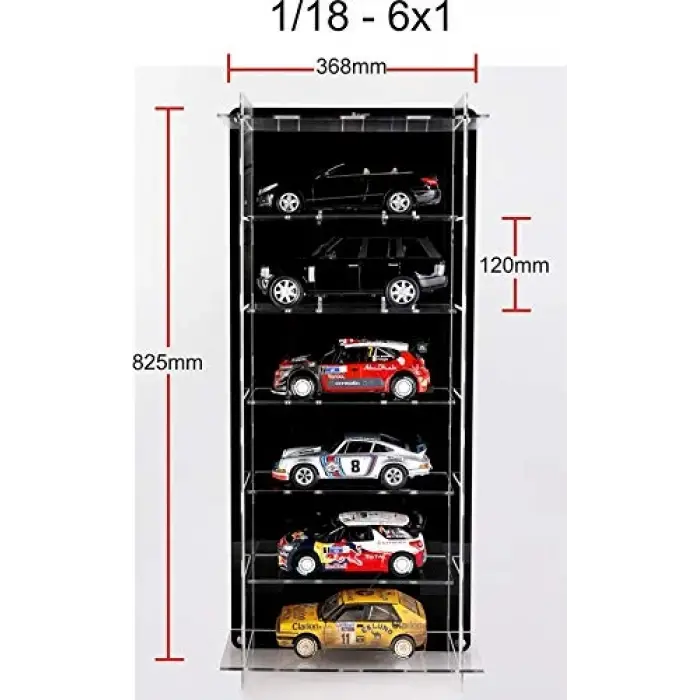 Atlantic Multicase 6x1: 6 adet 1/18 ölçek model araba için