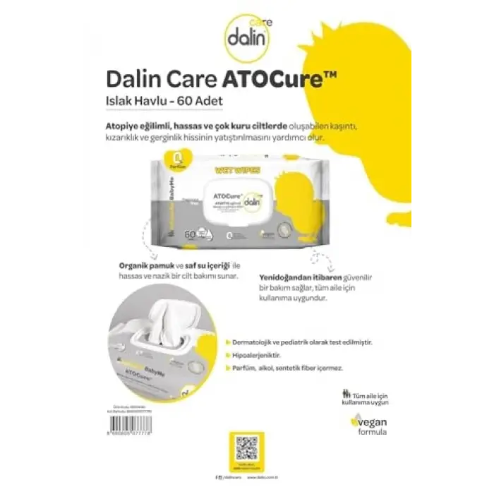 Atocure Islak Mendil 60lı 84553