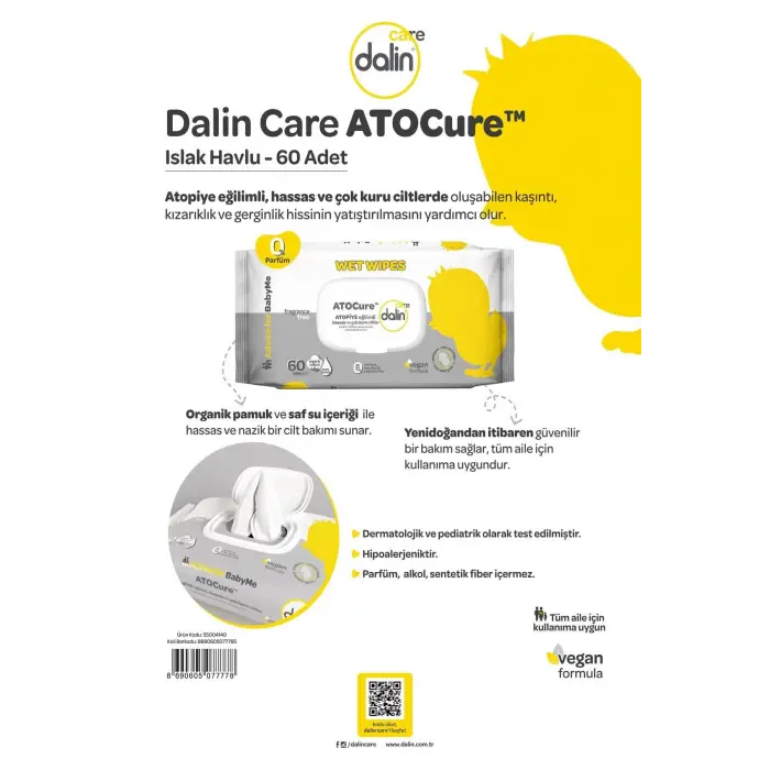 Atocure Islak Mendil 60lı 84553