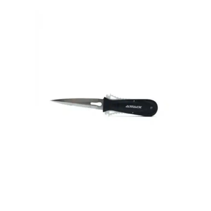 Attack Dalış Bıçağı; Kakıçlı, 11 cm, Siyah, 304SS Çelik