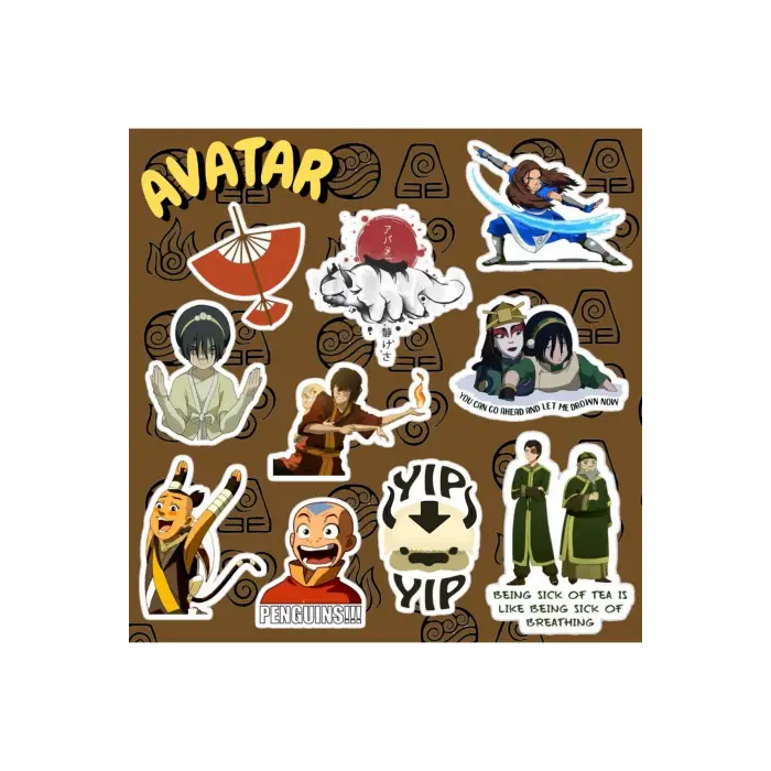 Avatar Sticker Seti, Laptop Notebook Telefon Etiket Bullet Journal