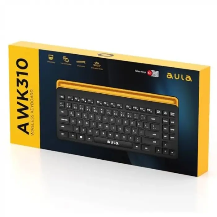 AWK310 Bluetooth 4.0 Kablosuz Telefon Tablet Standlı TKL Türkçe Q Klavye