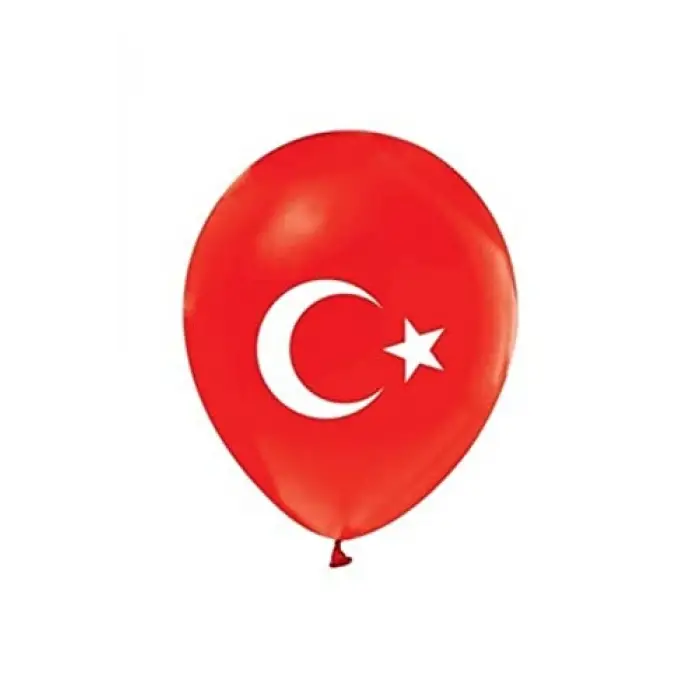 Ay Yıldız Türk Bayraklı Balon 10 Adet