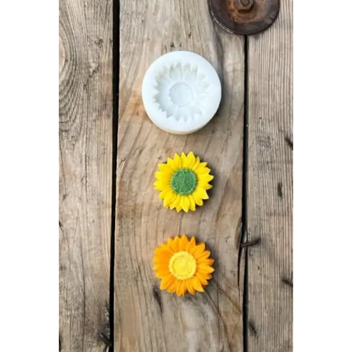 Ayçiçeği Tekli Mum Kalıbı (Silikon) (1 Adet)