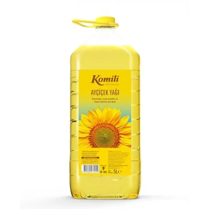 Ayçiçek Yağı, 5 L, Dar Ağız Pet