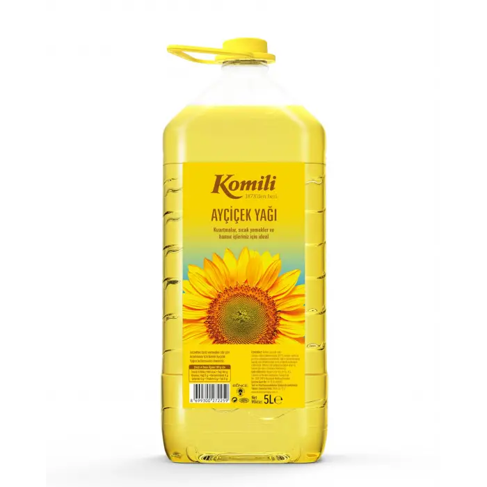 Ayçiçek Yağı, 5 L, Dar Ağız Pet