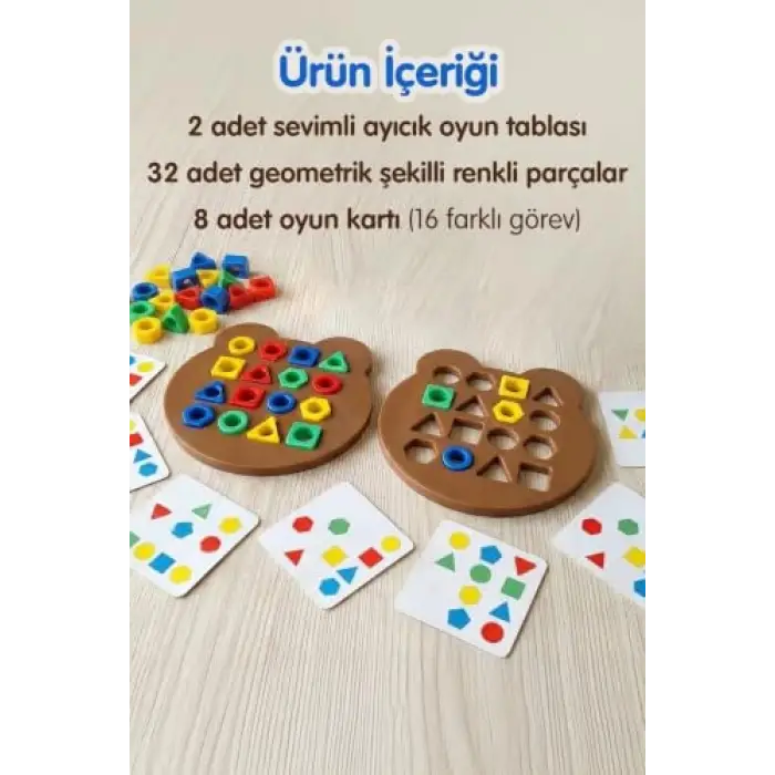 Ayı Geometrik Şekil Yerleştirme Oyuncağı
