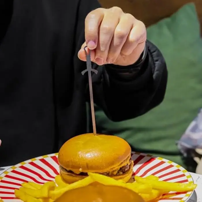 Ayısı® Sword™ 6 Adet Paslanmaz Çelik Burger Şişi