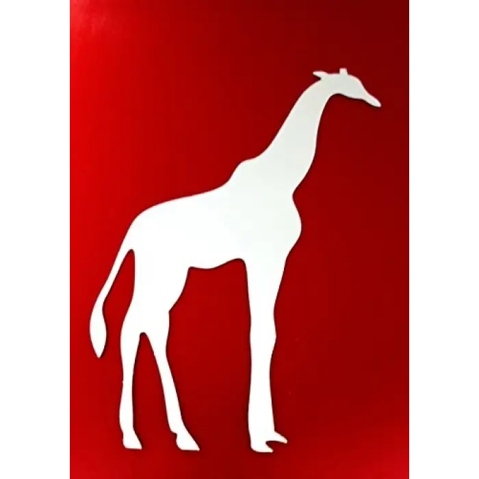 Aynalı Duvar Süsü (sticker) Zürafa Şekilli