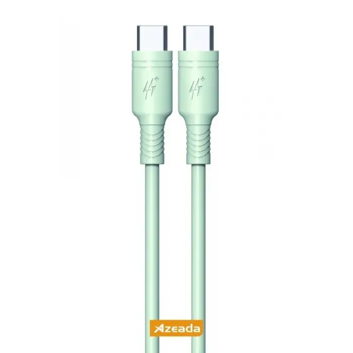 Azeada 60W Type-C to Type-C Şarj ve Data Kablosu 1m Yeşil PD-B82AY(Yeşil, Type-C to Type-C)