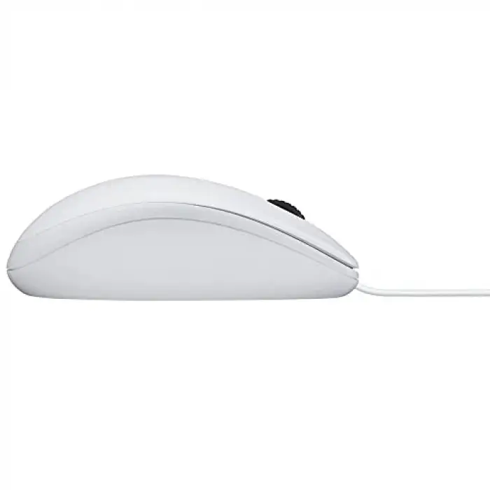 B100 Optik USB Kablolu Mouse, Sağ ve Sol Elle Kullanıma Uygun, Windows, Linux ve Mac ile Uyumlu, Beyaz