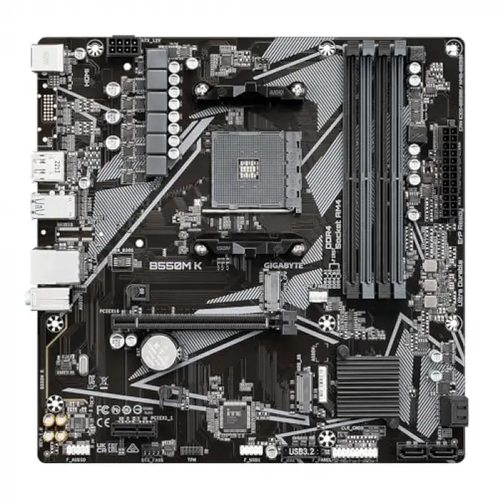 B550M K mATX Anakart, Amd AM4
