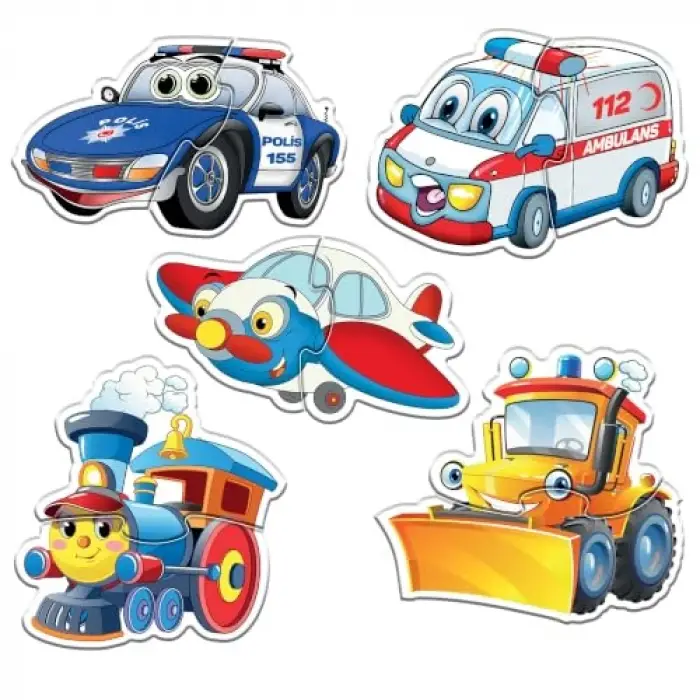 Baby Puzzle Sevimli Araçlar