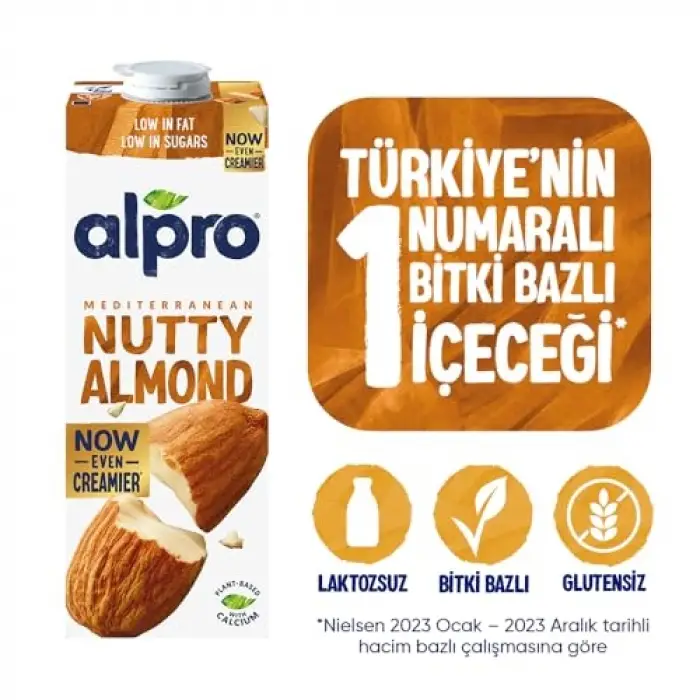 Badem Bitki Bazlı İçecek 1 L 2li paket