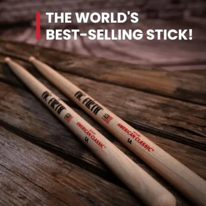 Baget (Çift) 5A Wood, Hickory, 0.565X16, Medium