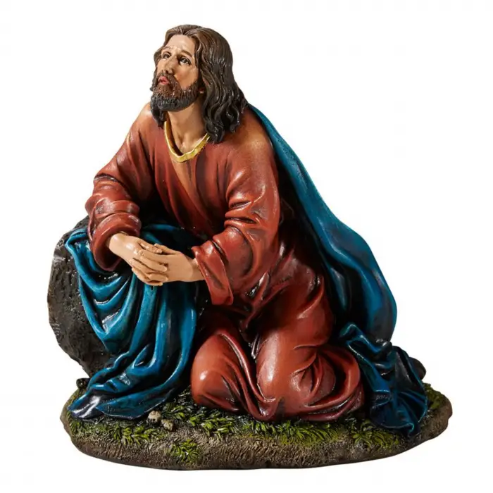 Bahçede acı çeken İsa Mesih heykeli, 13 cm