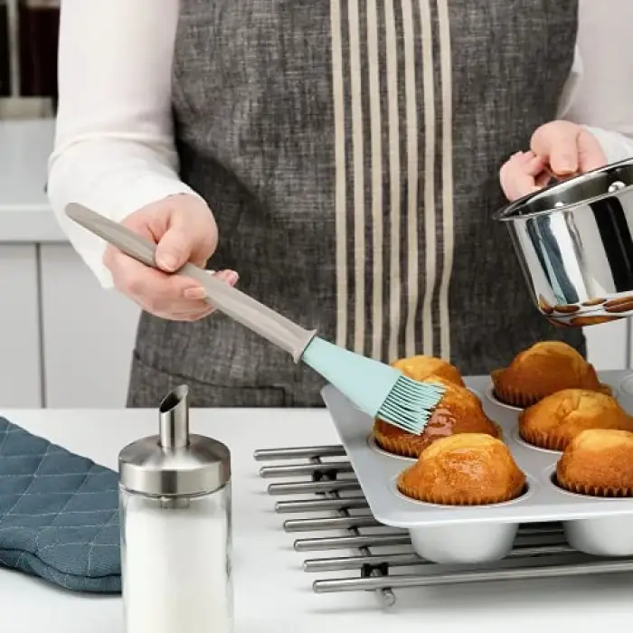 Bakglad Pasta Fırçası, Bej/Mavi
