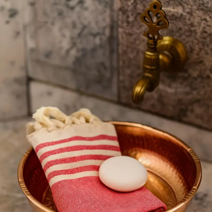 Bakır Hamam Tası 21 cm Çok Amaçlı Bakır Tas