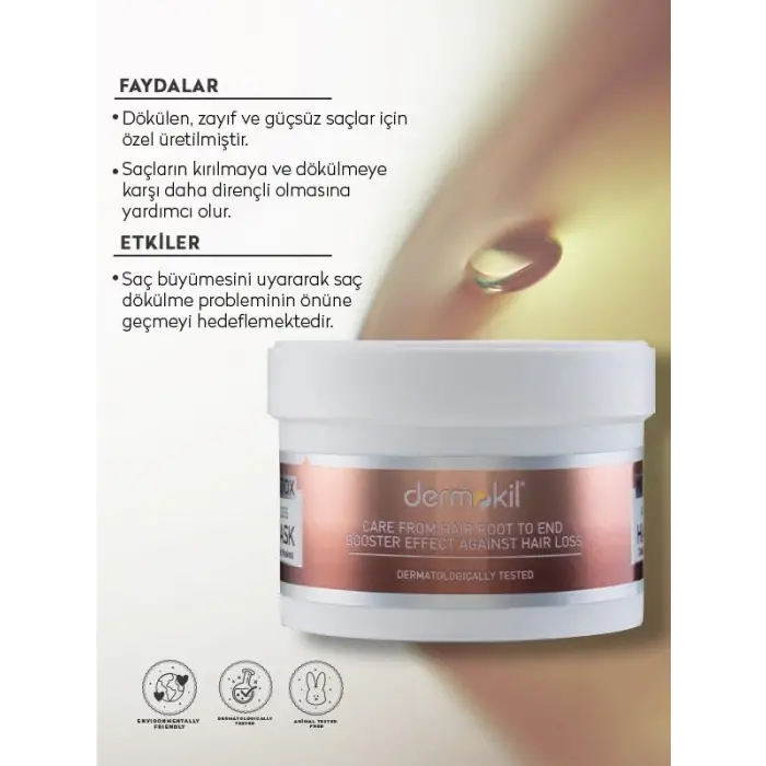 Bakır Peptid ve Biotin ve Caffein Saç Maskesi 250 ml