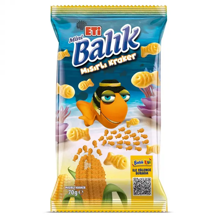 Balık Mini Mısırlı Kraker 70 g