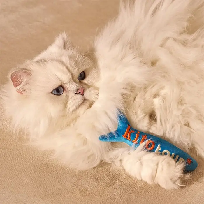 Balık Şeklinde Peluş Kedi Oyuncağı