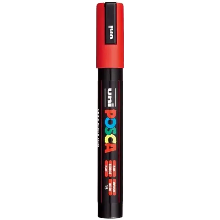 Ball PC-5M Su Bazlı Poster Markörü, Kırmızı