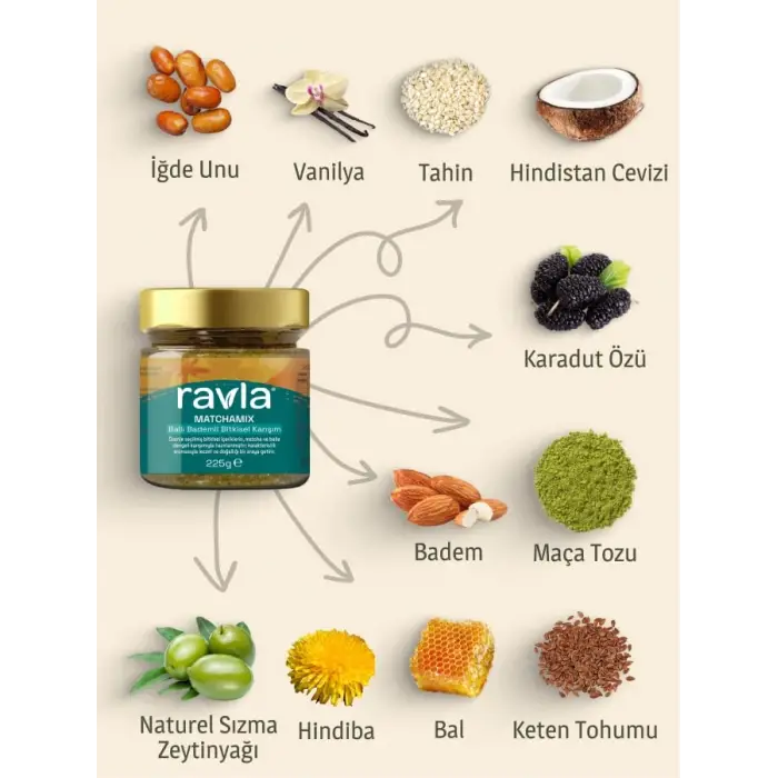 Ballı Bademli Matchamix Bitkisel Karışım 225g