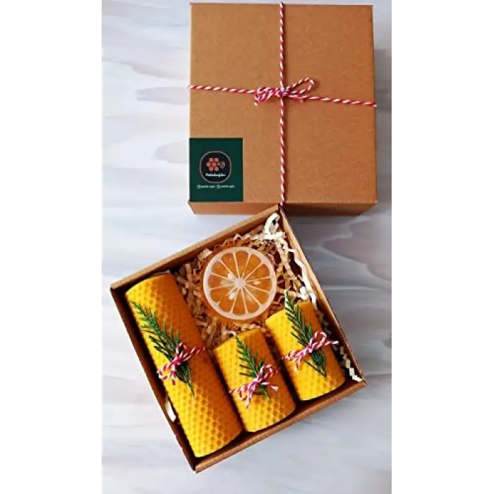 Balmumu Mum, Bodrum Gliserinli Bitkisel Sabun, Beeswax Candle Set