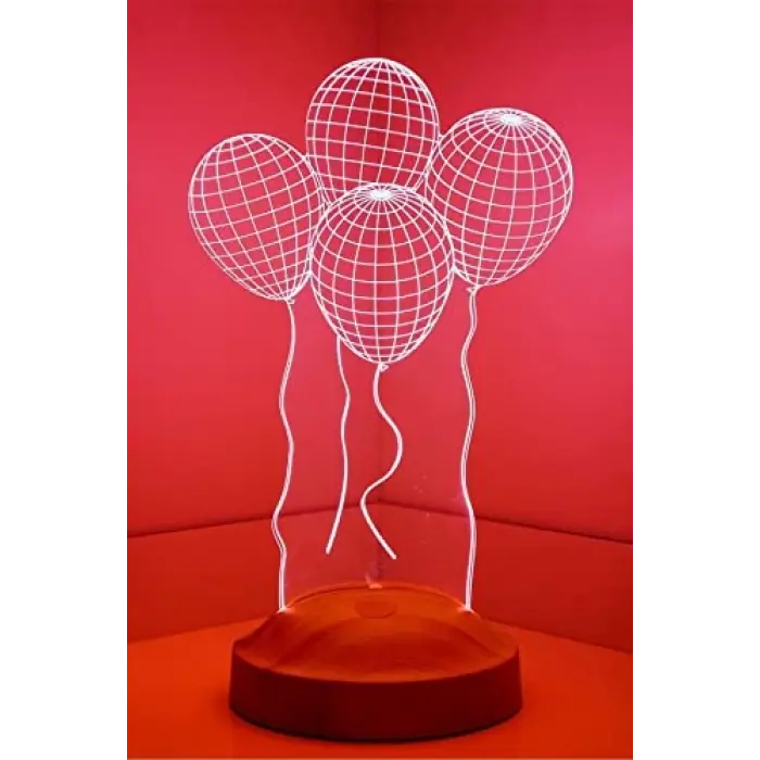 Balon Tasarımlı 3D Görünümlü LED Lamba