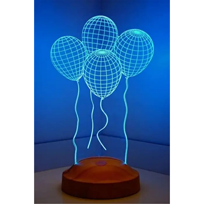 Balon Tasarımlı 3D Görünümlü LED Lamba