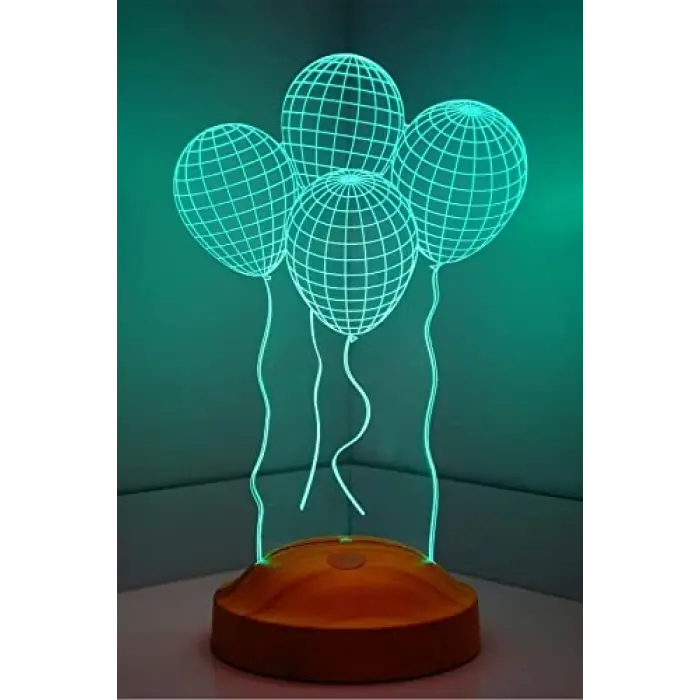 Balon Tasarımlı 3D Görünümlü LED Lamba