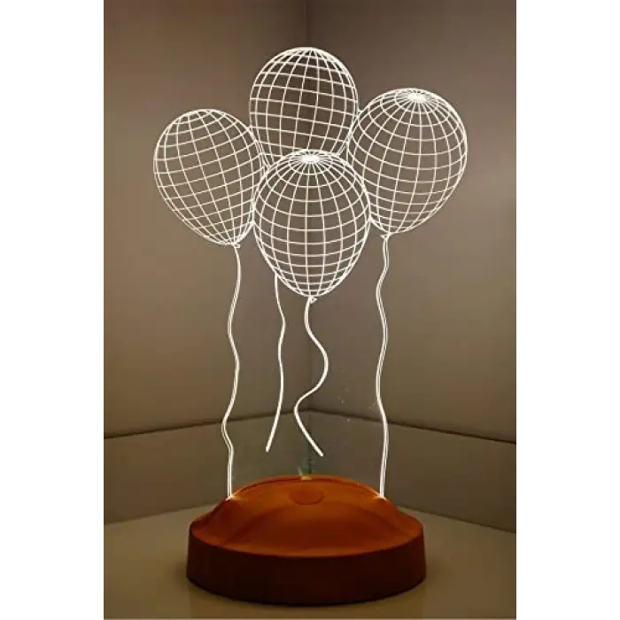 Balon Tasarımlı 3D Görünümlü LED Lamba