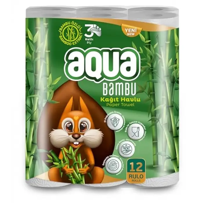 Bambu 3 Katlı 12li Kağıt Havlu