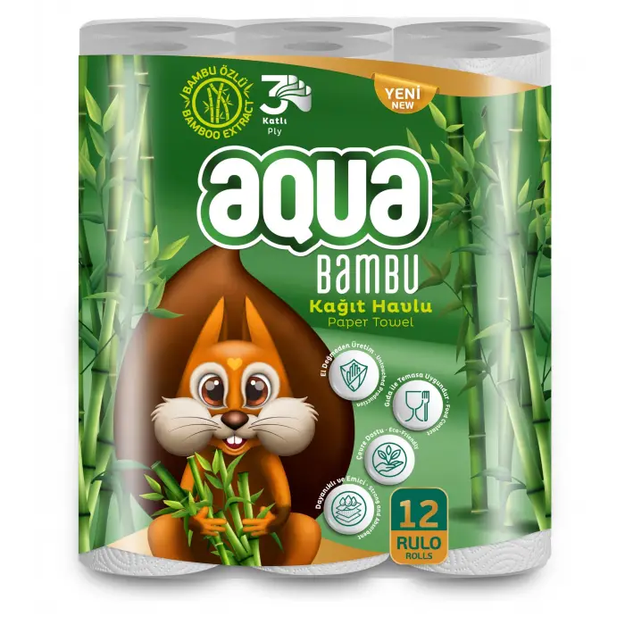 Bambu 3 Katlı 12li Kağıt Havlu