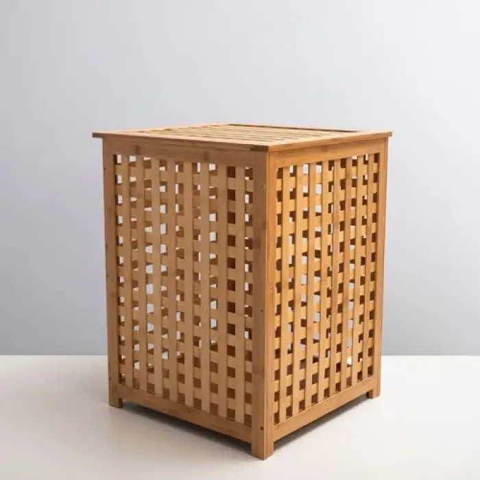 Bambu Çamaşır Sepeti 62x45 cm Natural
