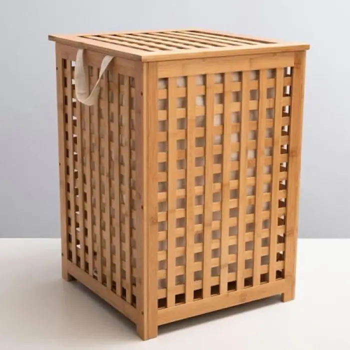 Bambu Çamaşır Sepeti 62x45 cm Natural
