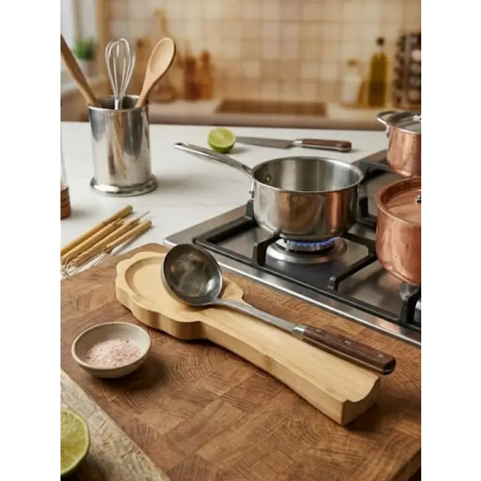 Bambu Çiçek Kaşık Altlığı / Kaşıklık