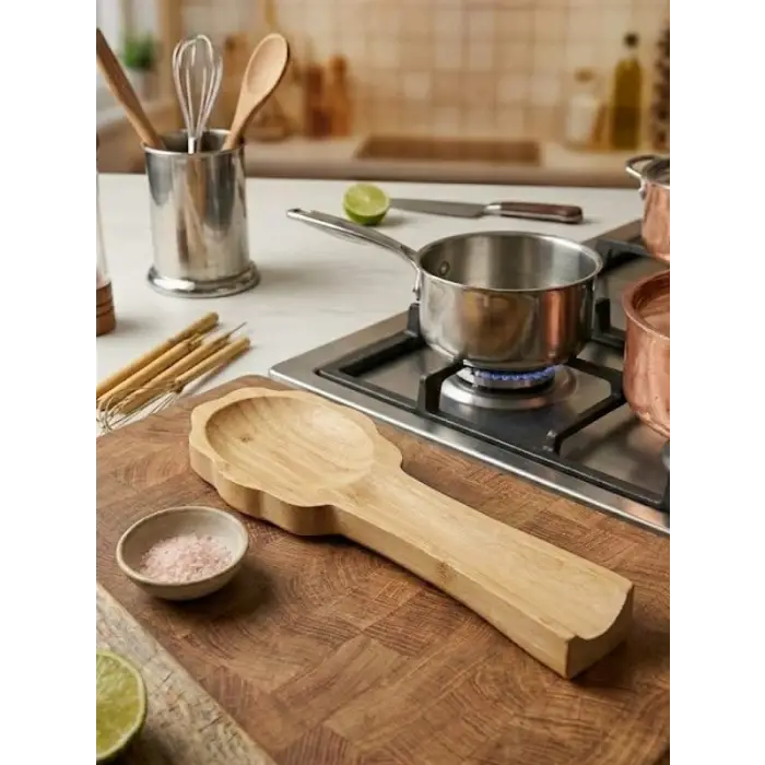 Bambu Çiçek Kaşık Altlığı / Kaşıklık
