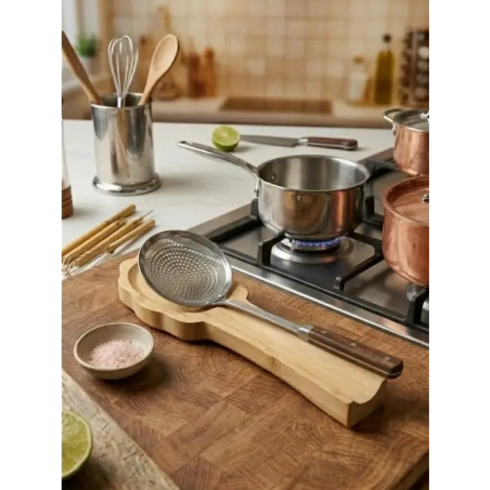 Bambu Çiçek Kaşık Altlığı / Kaşıklık