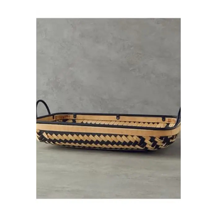 Bambu Dekoratif Tepsi, Natural-Siyah