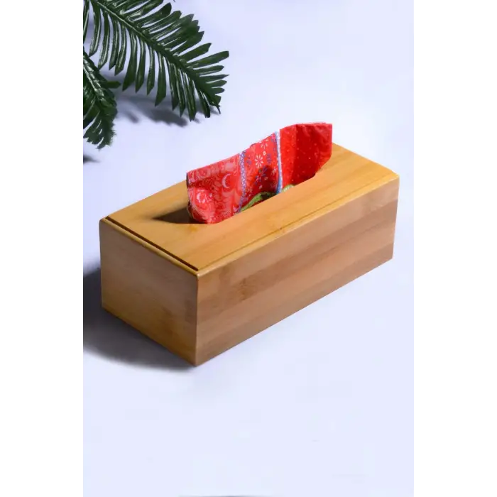 Bambu Kağıt Peçetelik ve Mendil Kutusu, 22 x 19