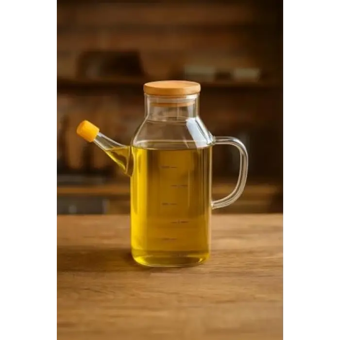 Bambu Kapaklı Yağdanlık 600 ml