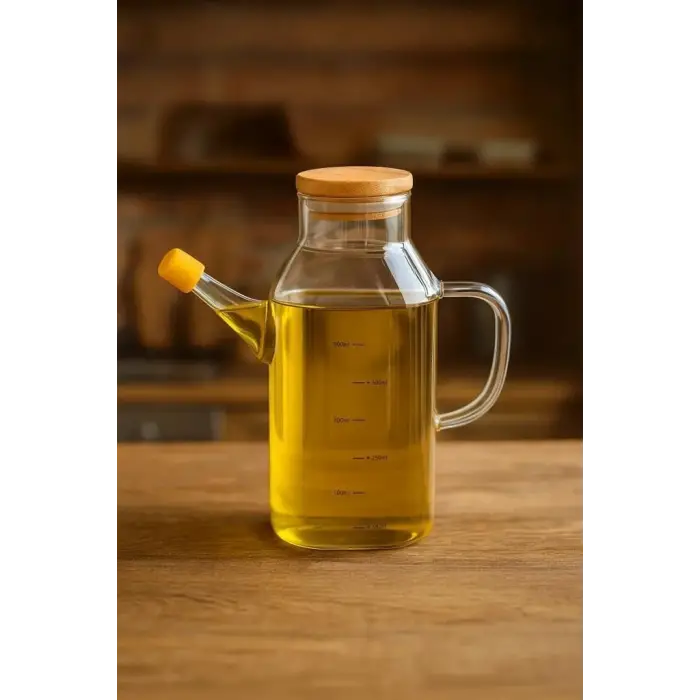 Bambu Kapaklı Yağdanlık 600 ml