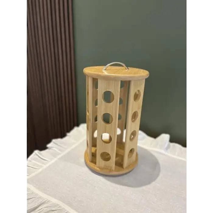 Bambu Kapsül Kahve Döner Stand, Bej, 20 x 30 cm